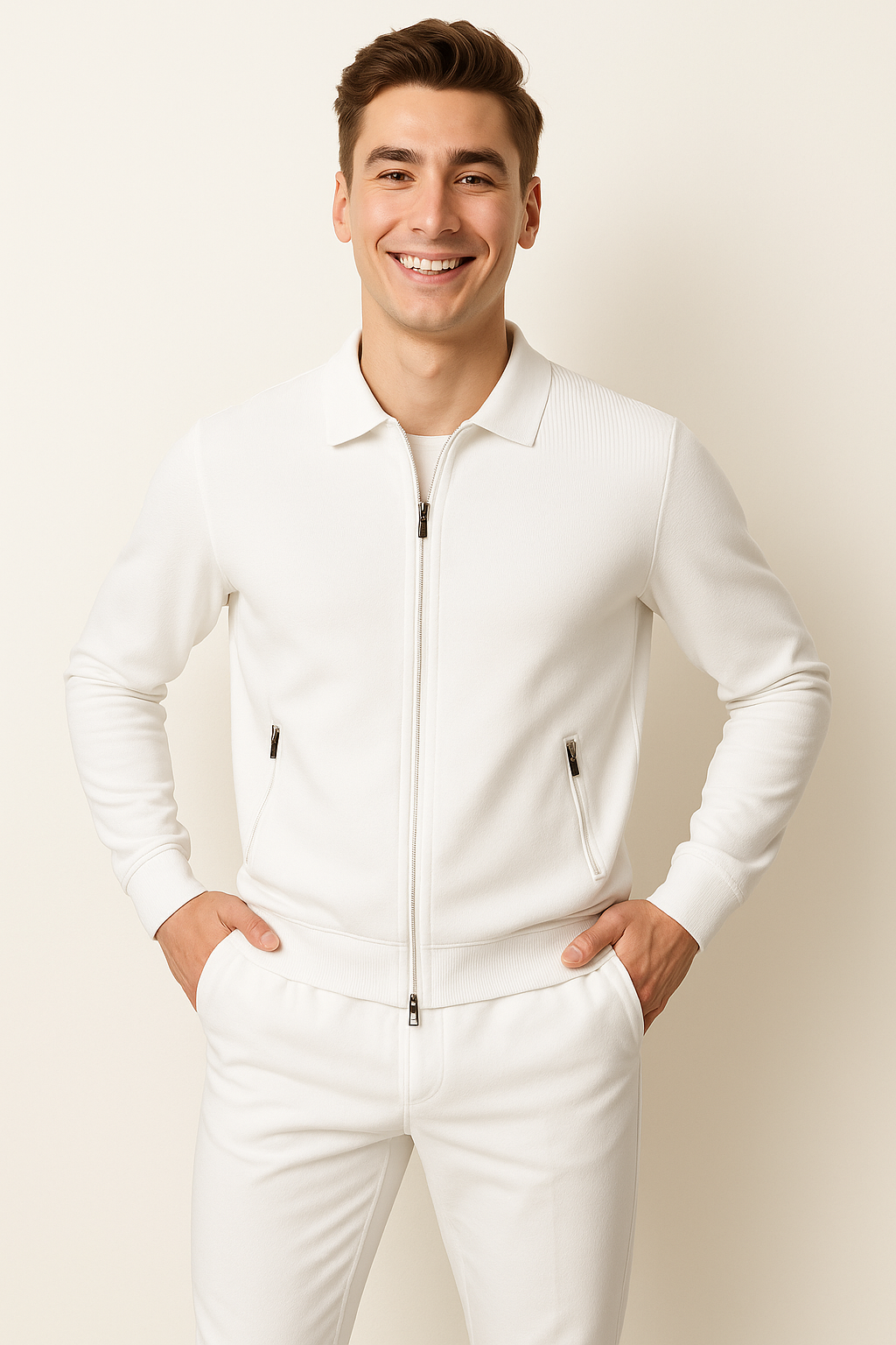 Trendy Summer Men's Set – White