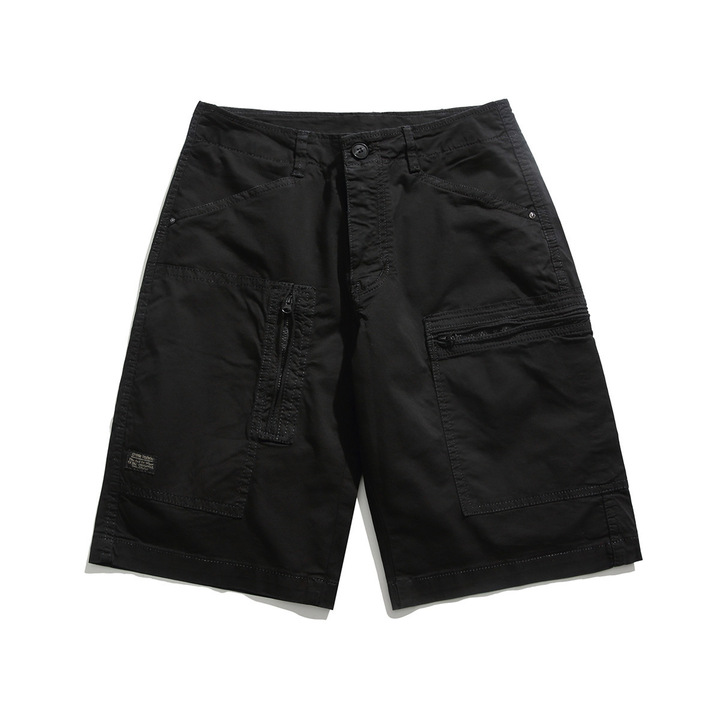Modern Style Men's Cargo Shorts - Black