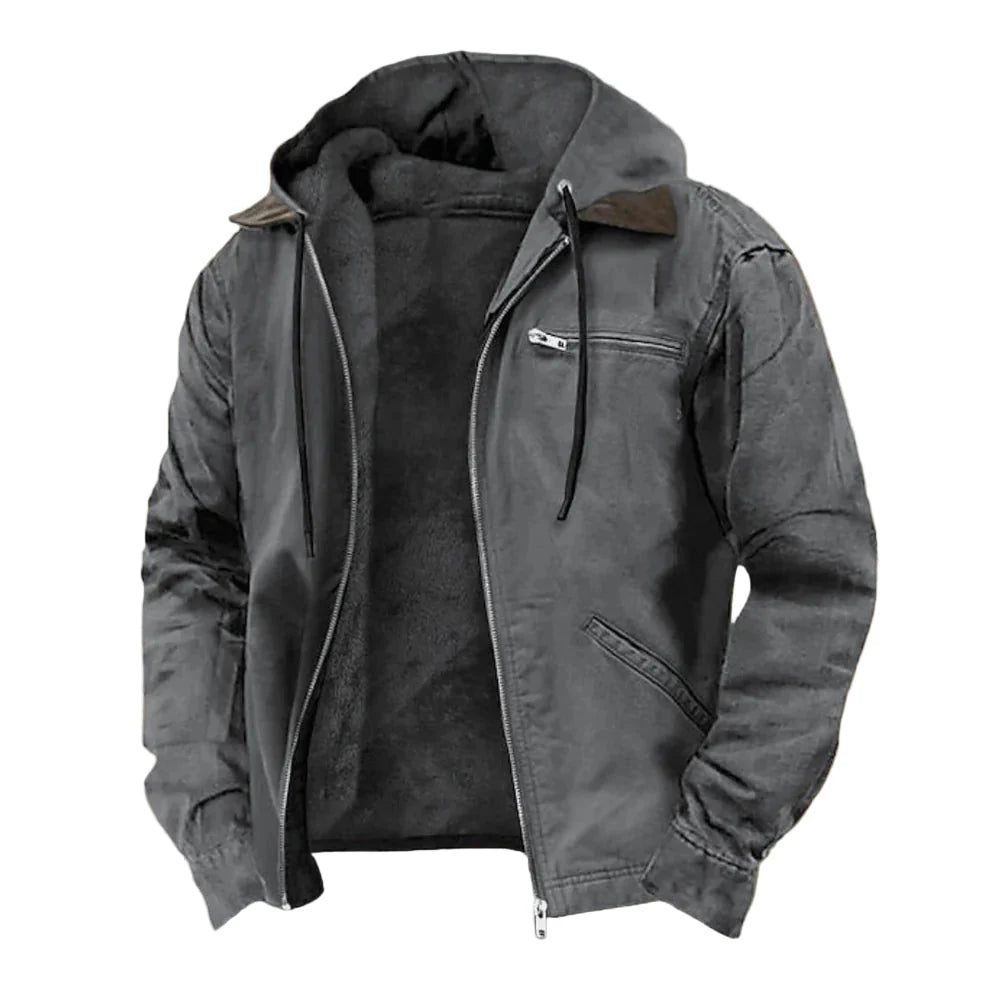 Men’s Hooded Jacket – Zip-Up Design with Urban Streetwear Appeal